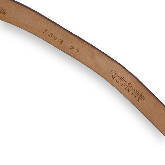 WCM Neiman Marcus Genuine Crocodile Leather Slim Belt SZ.L Purple Quiet Luxury main image 4